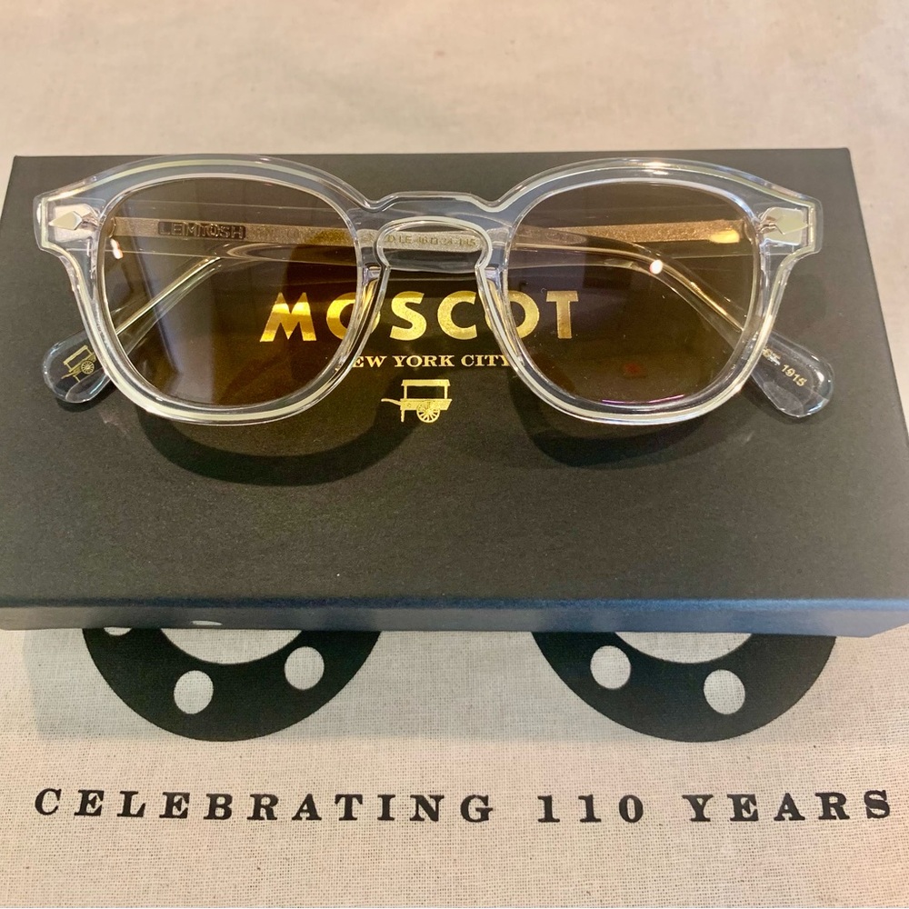 MOSCOT ORIGINALS LEMTOSH 110 Crystal Gold Fade 46mm w/ Chestnut Fade Lenses